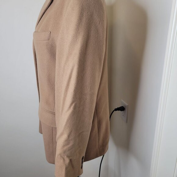 L.L. Bean Womens Tan Wool Blazer 12 Jacket office siren Classic Preppy Academia - Picture 2 of 8